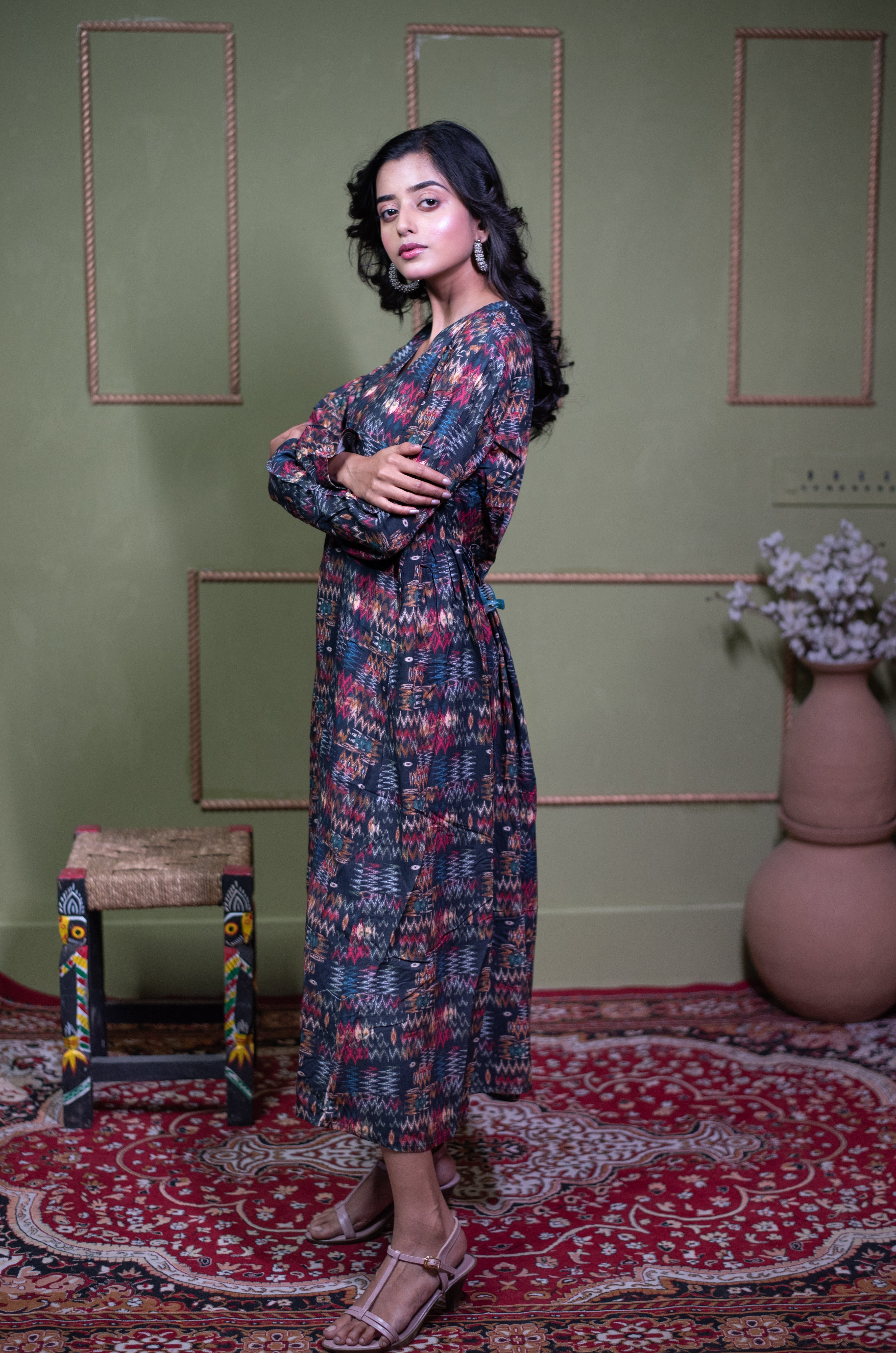 The Aindri Jewel Tapestry A-Line Dress
