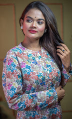 Kusum Painted Flora – Pure Cotton Modal Co-Ord Set