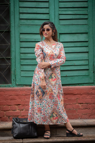 Laksmi Chitrakatha – Pure Cotton Storytelling A-Line Kurti