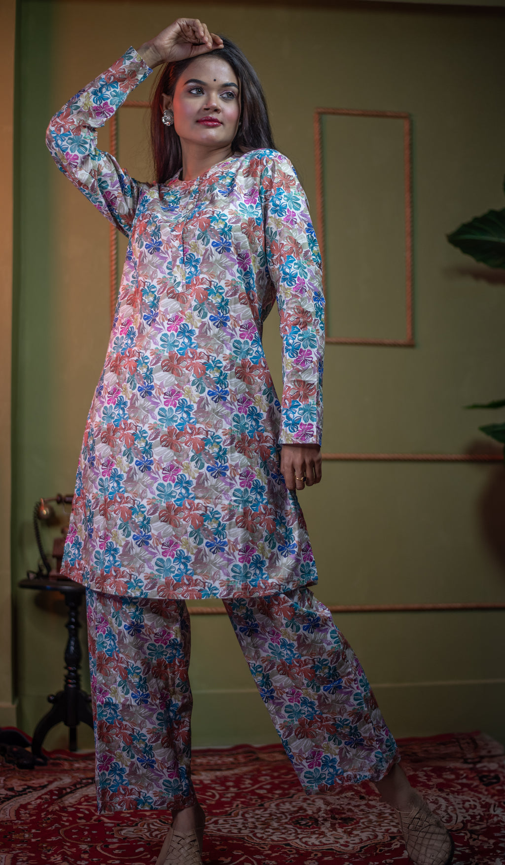 Kusum Pastel Meadow – Pure Cotton Modal Co-Ord Set